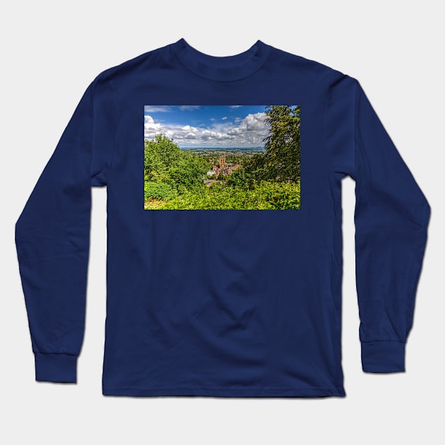 Great Malvern Priory, Malvern, Worcestershire, England Long Sleeve T-Shirt by tommysphotos